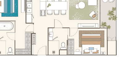 2 Bedroom Type CE / CF layout