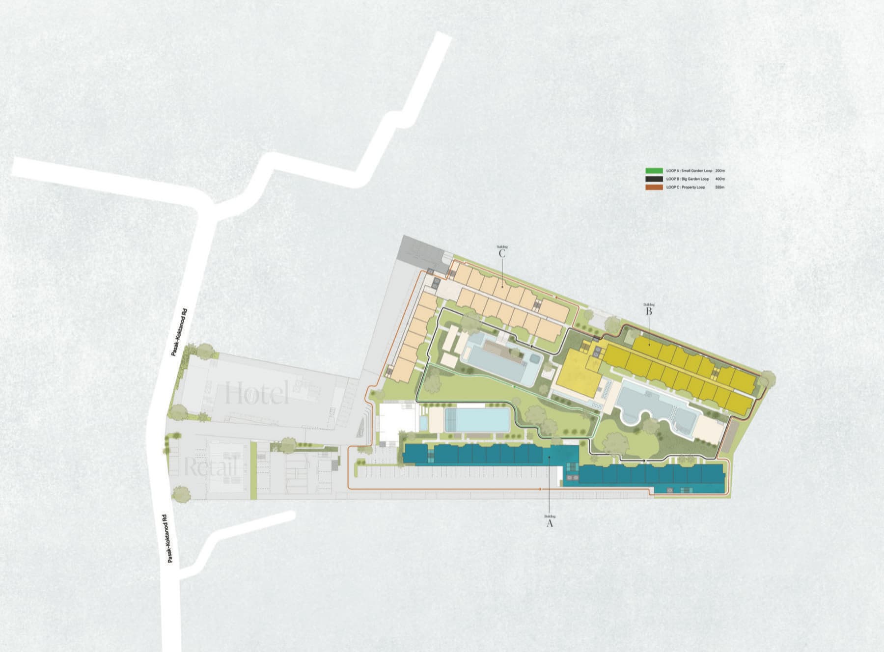 Mixed-use masterplan in Bang Tao